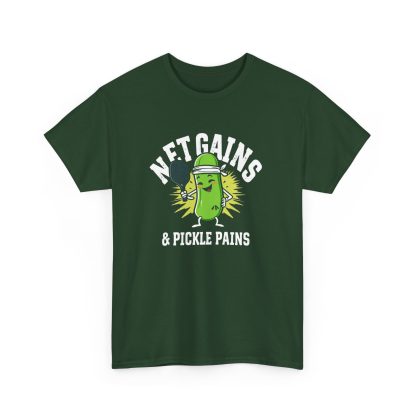 Net Gains & Pickle Pains Pickleball T-Shirt - Image 36