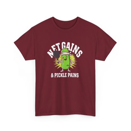 Net Gains & Pickle Pains Pickleball T-Shirt - Image 52