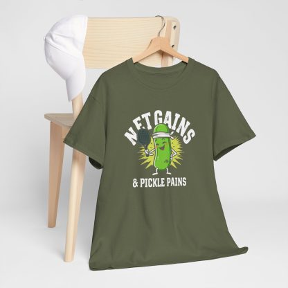 Net Gains & Pickle Pains Pickleball T-Shirt - Image 9