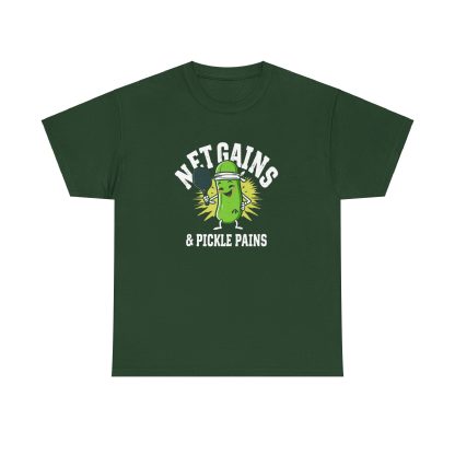 Net Gains & Pickle Pains Pickleball T-Shirt - Image 34