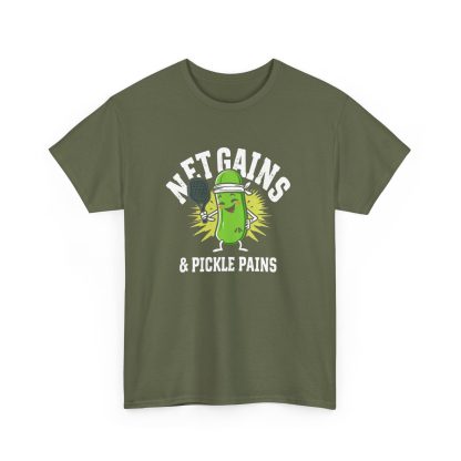 Net Gains & Pickle Pains Pickleball T-Shirt - Image 7