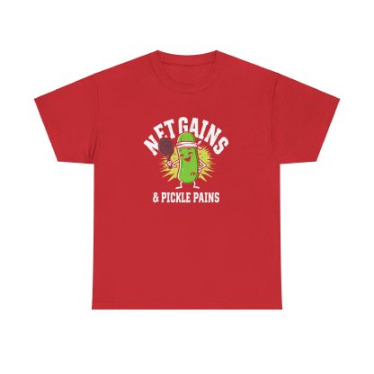 Net Gains & Pickle Pains Pickleball T-Shirt - Image 42