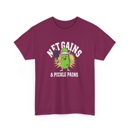 Net Gains & Pickle Pains Pickleball T-Shirt - Image 32